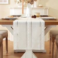 TischläUfer Rechteckig 33X120 Cm Beige HäKelspitze Modern Dekoration KüChe