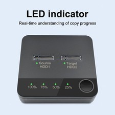 M.2 SATA Docking Station 2 Bay Portable Plug and Play Disk Duplicator Cloner