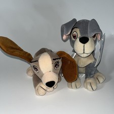 Disney Store Lady and The Tramp Beanie Babies in Great Condition with tags