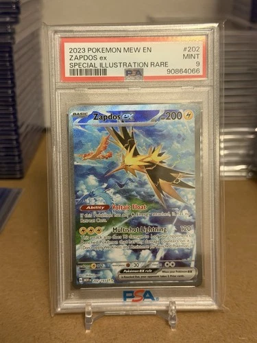 2023 Pokemon MEW EN 151 Zapdos EX Special Illustration Rare #202 PSA 9 MINT
