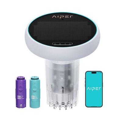 AIPER HydroComm Smart Pool Monitor, 24/7 Automatic Water Testing for Pools, H...