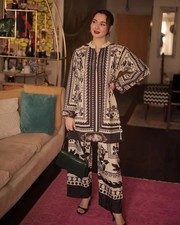 Pakistani Bollywood Top Tunic Kurta Palazzo Set Women Designer Kurti Cord Set