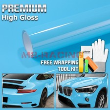 High Gloss Light Blue Car Vinyl Wrap Sticker Decal Sheet Film Diy Air Release High Gloss Light Blue Car Vinyl Wrap Sticker Decal Sheet Film Diy Air Release