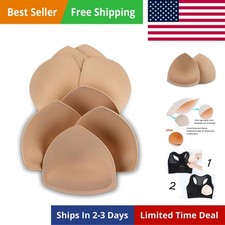 Bra Pads Inserts, Latex Bras Inserts Removable for Women'S Sports Cups Bra or Sw