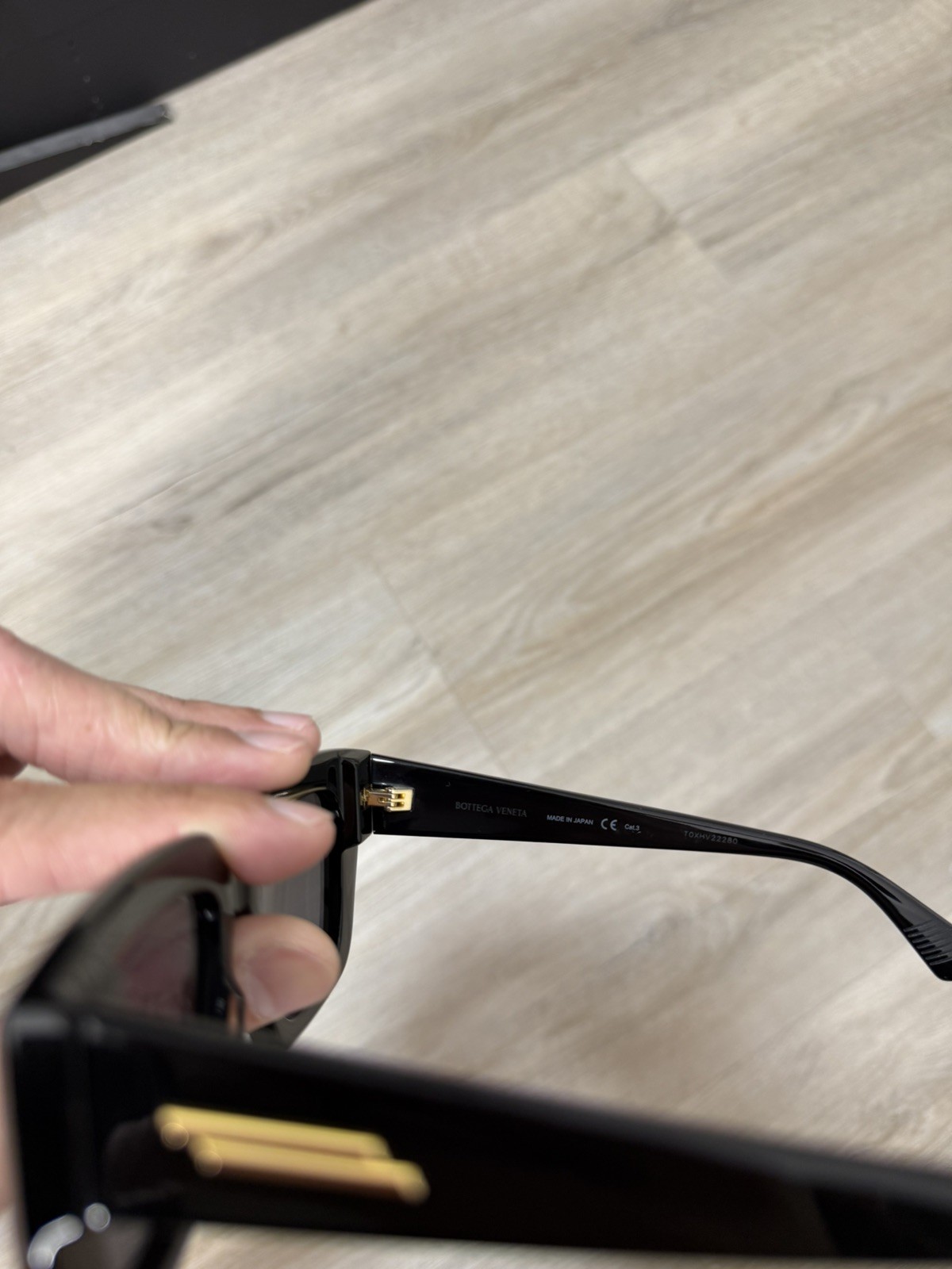 Bottega Veneta BV1030SA 001 Sunglasses Black/Grey Lenses Square Shape thumbnail 4