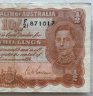 1939 Australia 10 Shillings Banknote King George VI Renniks R12 Fine Sheehan — photo 4