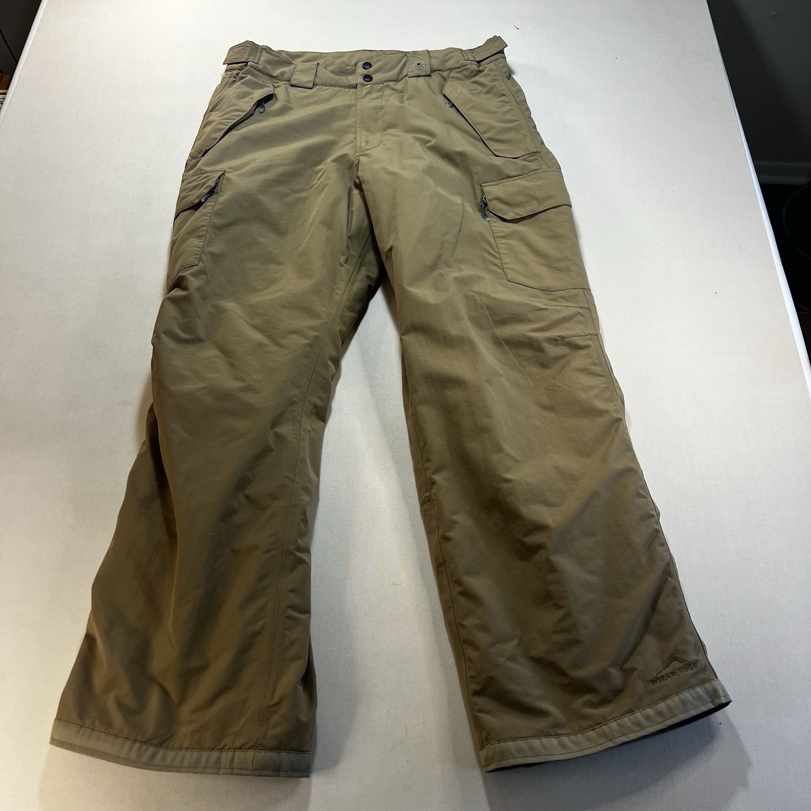 Polar Edge Silver Series Snow Ski Pants Mens XL Beige Windproof Water Resistant