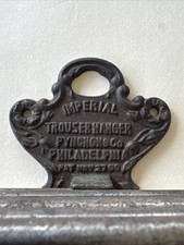 antique Imperial Trouser Hanger Pynchon Co Philadelphia cast iron wall Mount Rak