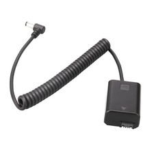 Decoded NP-FW50 Dummy Battery DC 5.5 2.1mm Coupler Cable for Sony ZV-E10 A6500