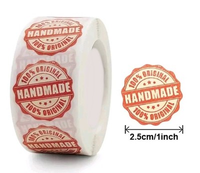 100 HANDMADE 1'' ASSORTED STICKERS LABELS SEALS FEEDBACK Small Business