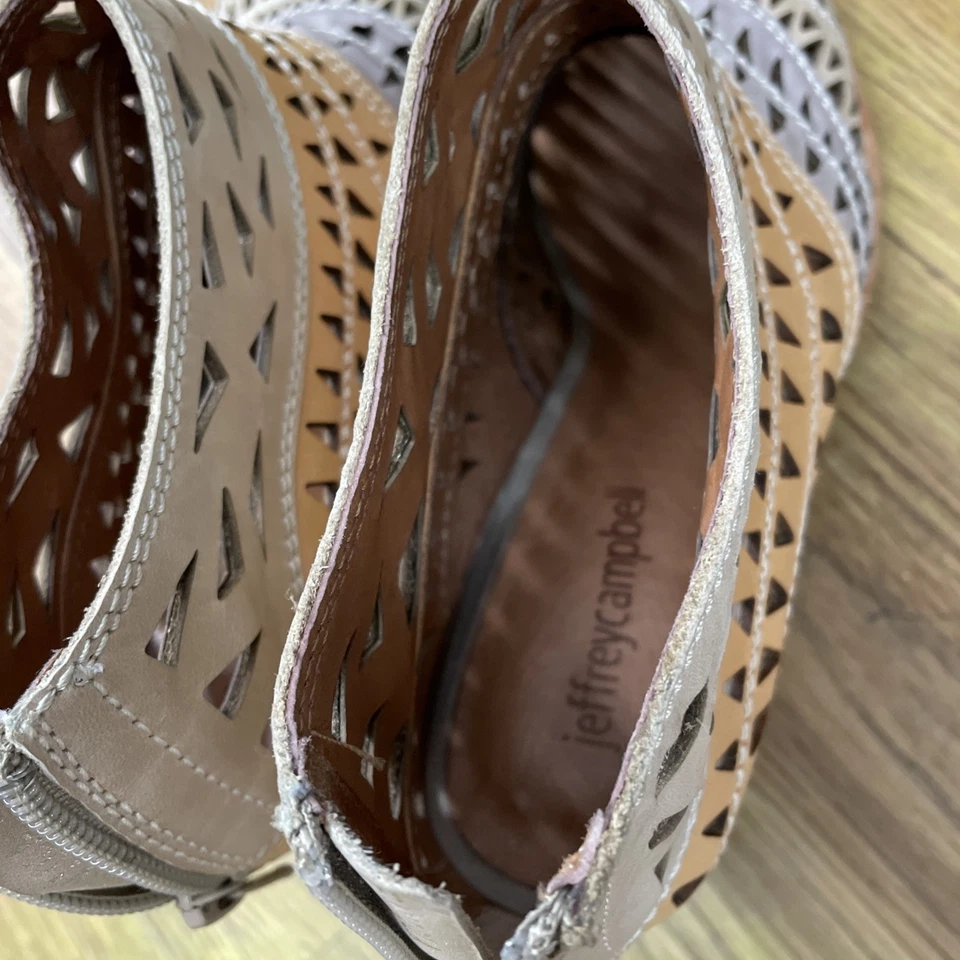 Jeffrey Campbell for Free People Faviola Color Block Cutout Western Booties 7.5 - Image 3 of 4