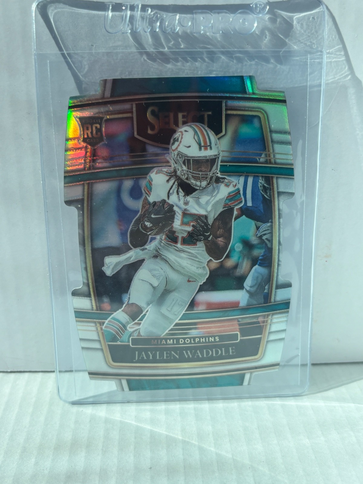 2021 Panini Select - Concourse Jaylen Waddle #48 Silver Prizm Die-Cut (RC)