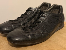 Hogan Sneaker Schuhe Halbschuhe Gr. 39 schwarz Echtleder Schlangenoptik Basic