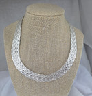 Sterling Silver 10 Strand Herringbone Woven Chain 17" w/ 2" ext Necklace 24g — photo 1