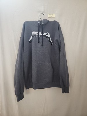 Metallica Classic Logo Unisex Pullover Hoodie, Charcoal, US Large