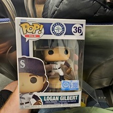 Funko Pop! Logan Gilbert 2025 Seattle Mariners SGA MINT IN PROTECTOR 