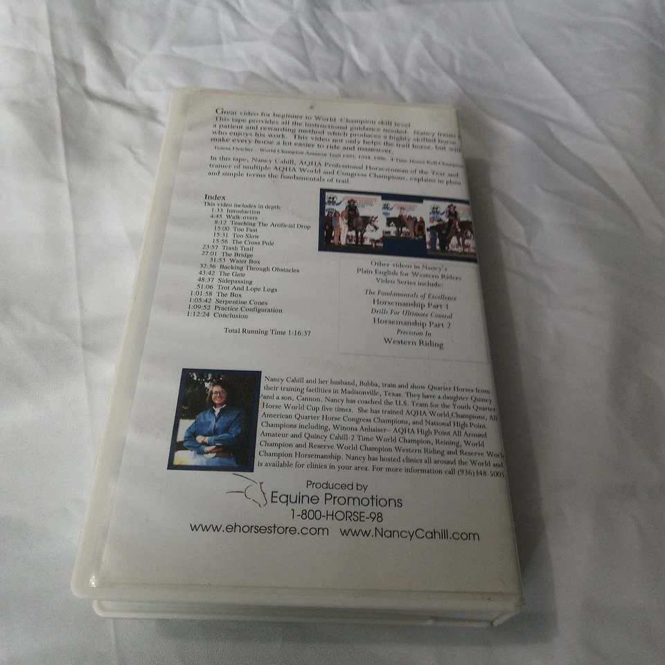 Nancy Cahill Taking Your Obstacles Out Of Trail VHS Horse Training Educational  - Image 2 of 4