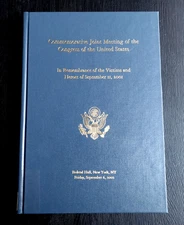 U.S. CONGRESS COMMEMORATE 9/11 HC BOOK FROM 9/6/2002 BELONGED TO BART STUPAK