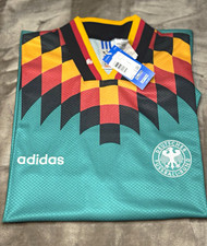 Germany 1994 Away Retro Soccer Jersey Green Black Red Yellow Football Shirt