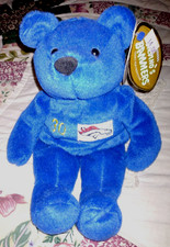 VINTAGE 1999 TD TERRELL DAVIS 30 BAMMERS BEAN BAG BEAR W/TAGS ORIG OWNER 9"