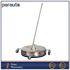 20" Pressure Washer Surface Cleaner 4000 PSI w/2 Extension Wands + Wheels