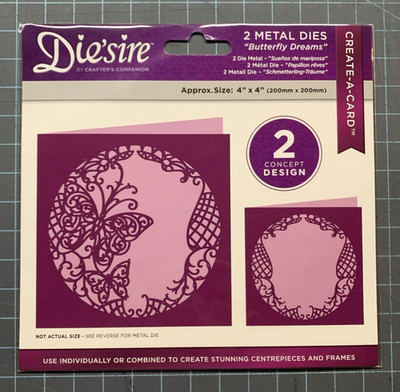 Die'sire Butterfly Dreams 2 Metal Die Set Create-A-Card