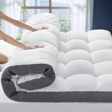 King Size Cooling 4" Memory Foam Mattress Topper for Back Pain Relief