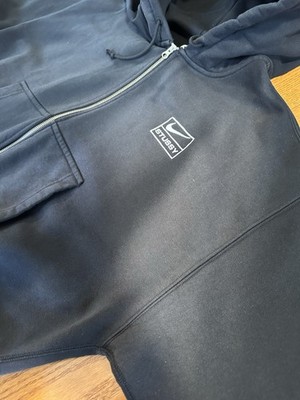 Nike x Stussy Stone Washed Fleece Zip Hoodie 'Black' FJ9175 010