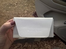 Michael Kors White Sunglasses Case Faux Leather with Cloth