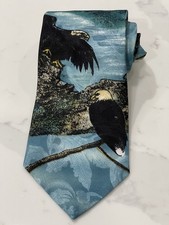 Vintage Lost Kingdom Bald Eagle Tie 58 x 4 Made in USA Wilderness Freedom Bird