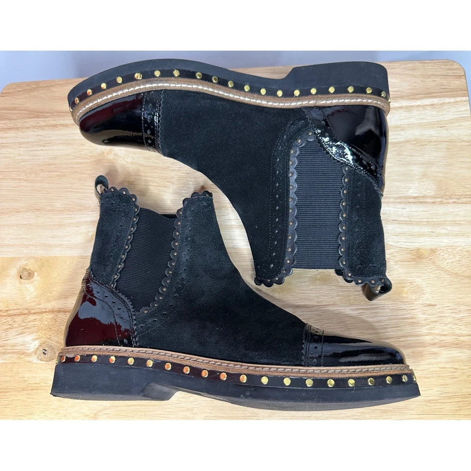 Botas Chelsea Atlas Free People para mujer 39 (8,5) gamuza charol tachonado Foto 4 de 4