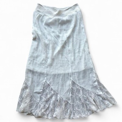 Apt. 9 Boho Lace Sharkbite Midi Maxi Skirt - Size Small - Cottage Whimsy Fairy