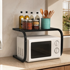 Étagère Cuisine 2 Niveaux Organisateur Micro-Ondes Métal 55x35x35 cm