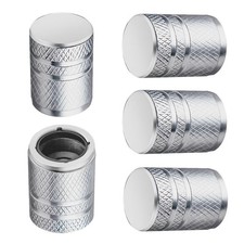 Tire Valve Stem Caps - 5 Pack Metal Air Caps with Plastic Liner, Corrosion ...