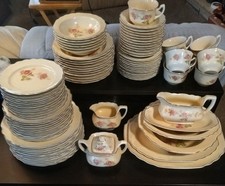 Vintage 1940’s W.S. George Lido floral 100 piece Dish/Plate set