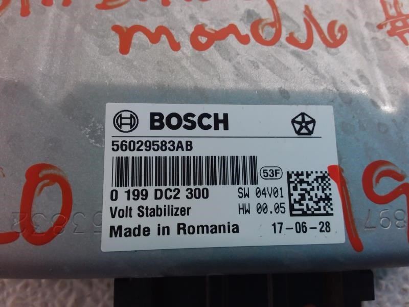 VOLTAGE STABILIZER CONTROL MODULE MASERATI LEVANTE 2018 851216 ID # 56029583AB  