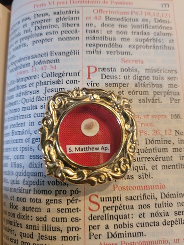 First Class Reliquary Relic/Saint Matthew The Apostle