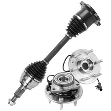 Front CV Axle and Wheel Bearing Hub Kit for Escalade ESV EXT, Chevy Avalanche 