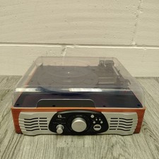 1 By One Stereo Turntable System - Wooden & Black *See Desc...