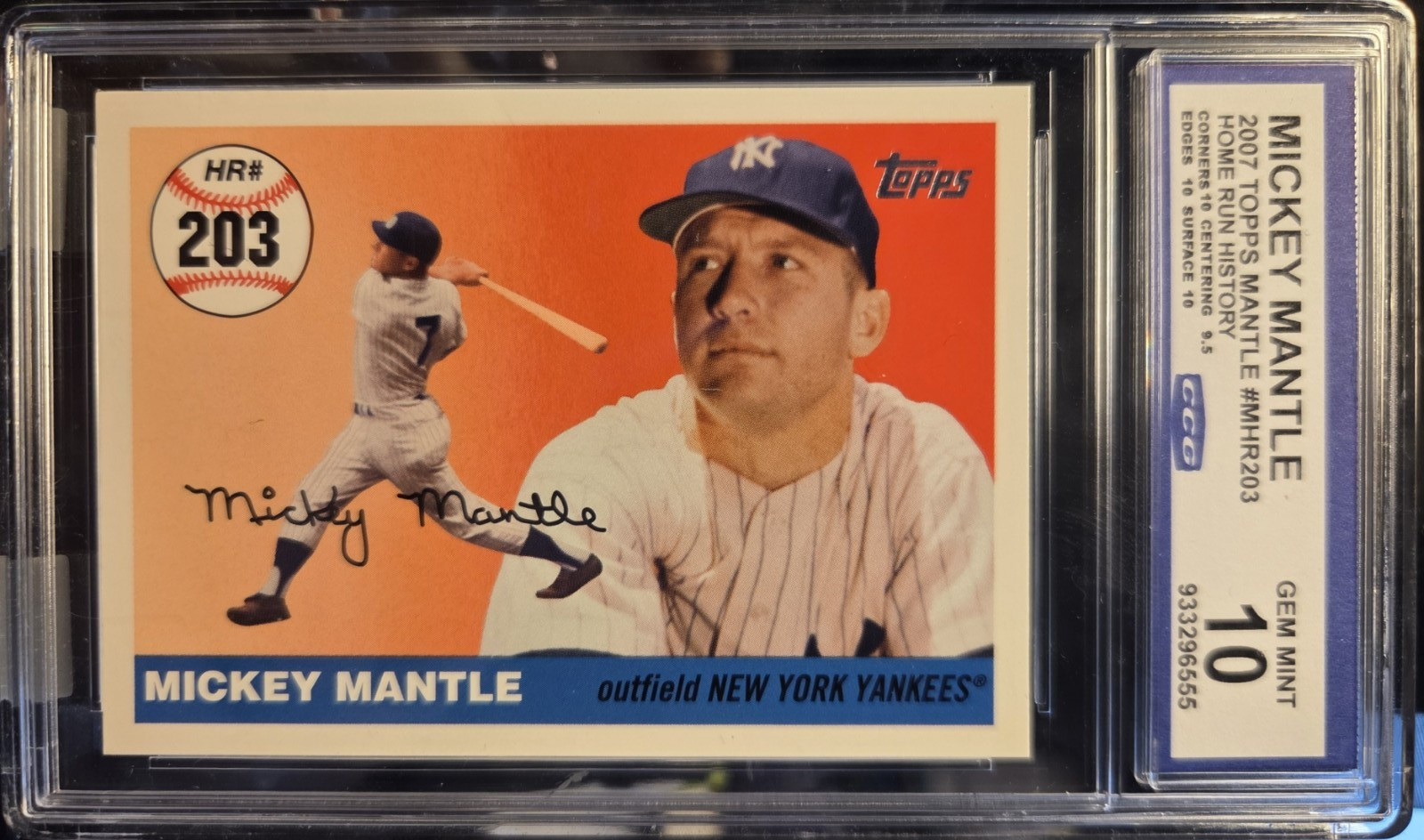 Mickey Mantle 2007 Topps Home Run History #MHR203 - CCG GEM MINT 10
