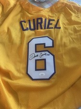 LSU Tigers Derek Curiel Signed Yellow Jersey JSA Authenticated 