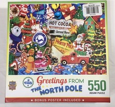 Master Pieces Jigsaw Puzzle GREETINGS FROM THE NORTH POLE 550 Piece
