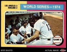 1975 Topps #462 Walter Alston 1974 World Series - Game #2 3 - VG