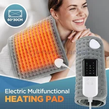 Electric Heating Pad For Back Pain & Cramps Relief 12"x24" 2h Auto Shut Off US