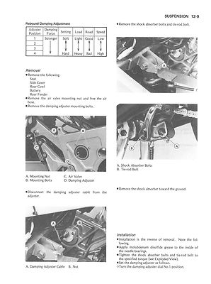 KAWASAKI Workshop Manual ZX10 Ninja 1988 1989 & 1990 Service