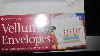 Strathmore Translucent Vellum ENVELOPES X2 PACKAGES ~20 IN TOTAL