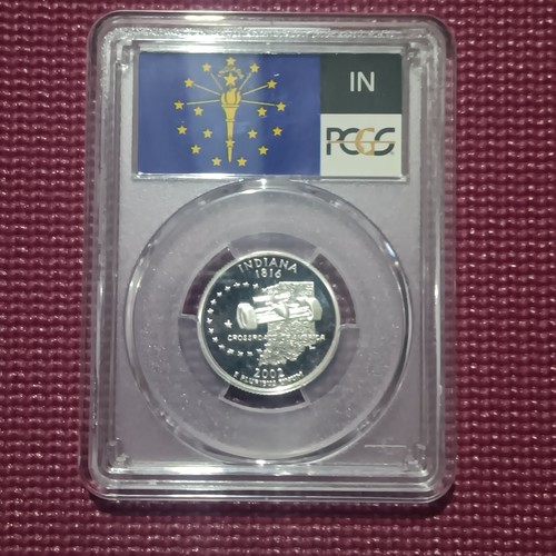 2002 S 25C Silver Indiana Quarter PCGS PR70DCAM
