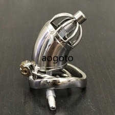 Stainless Steel Male Chastity Device Long Cage for Men Metal Locking Belt