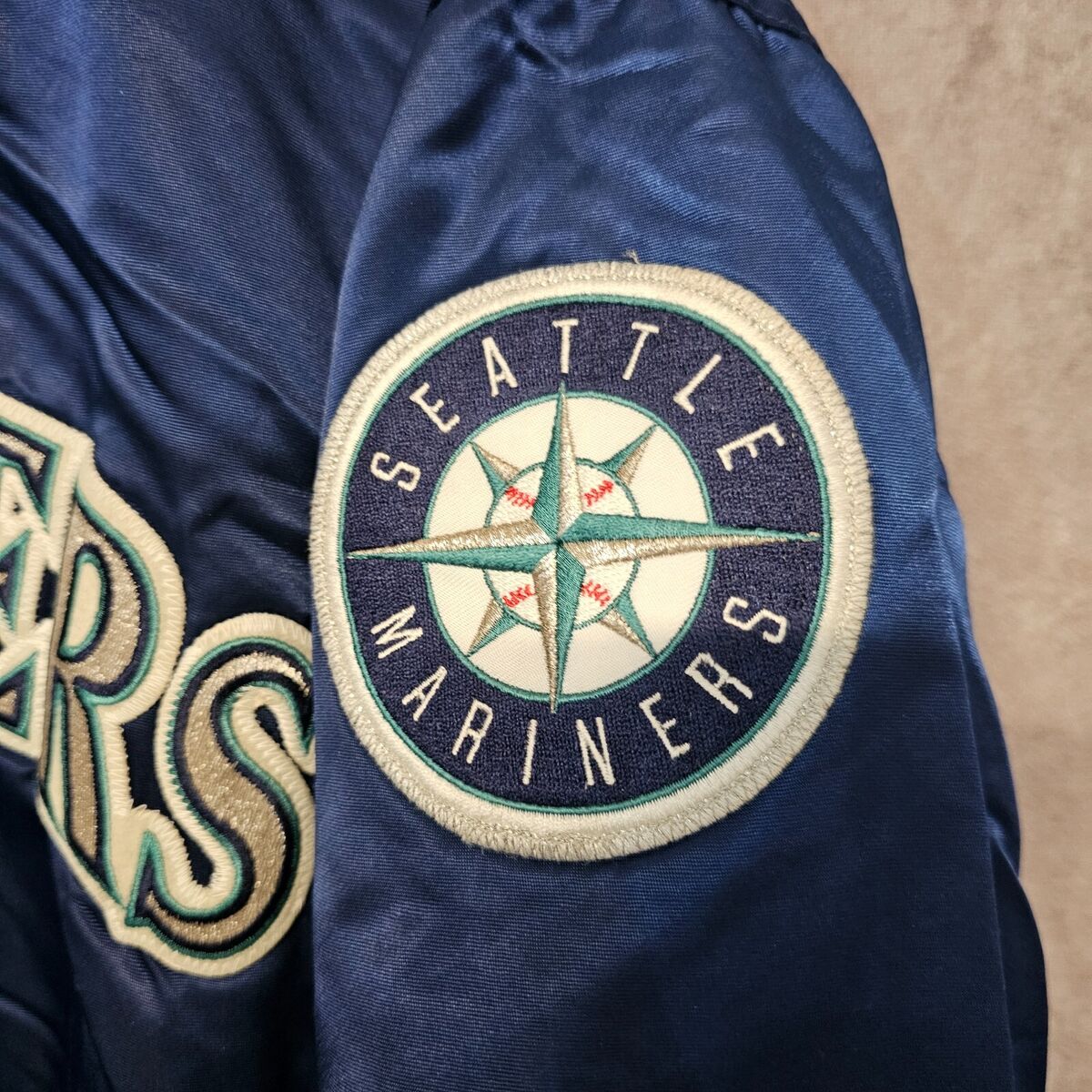 Rare Vintage 90's Starter Seattle Mariners Back Logo Satin Rare Vintage 90's Starter Seattle Mariners Back Logo Satin