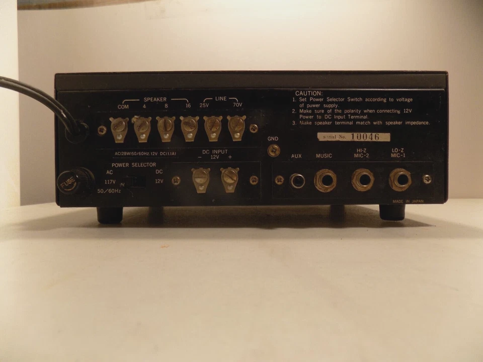 SPECO Public Address Amplifier PAT-30 VINTAGE LOW SERIAL NUMBER - Image 3 of 4